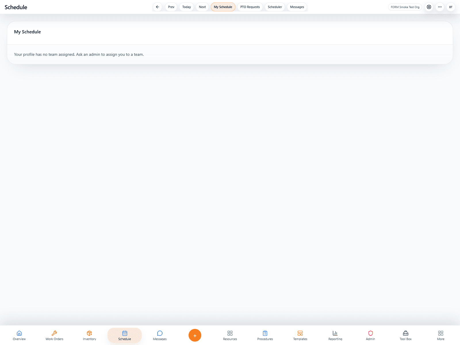 FORM Schedules viewer screenshot